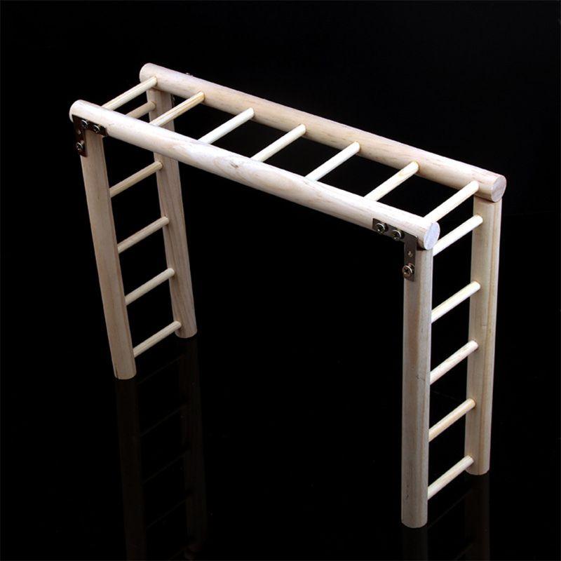 Bird Intelligence Training Wooden Hanging Swing Toy Parrot Climbing Ladder Cage Playground (D76)(7W4)(8W4)