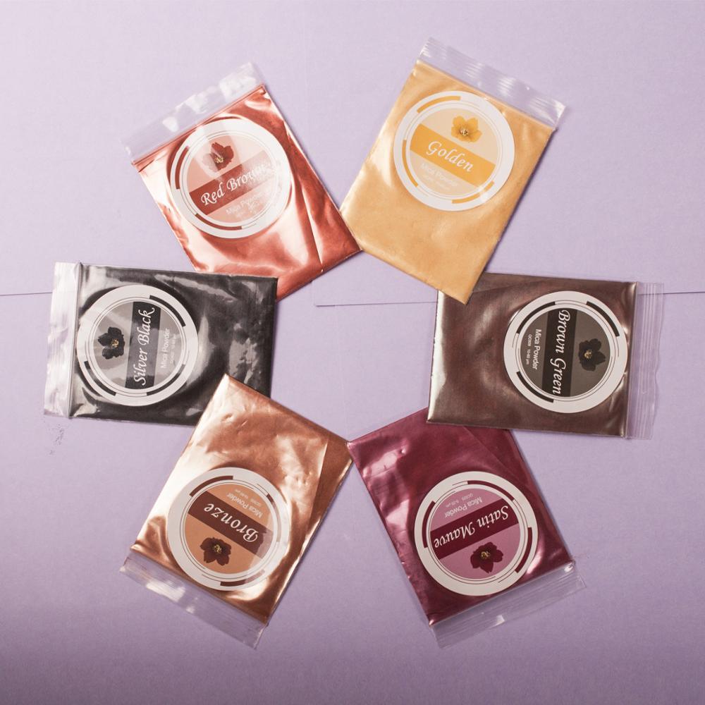 24 Colors 10g Mica Powder Epoxy Resin Dye Pearl Pigment Natural Acrylic Nail Kit Gels Nail Gel Glitter Powder (D85)(N4)(1U85)