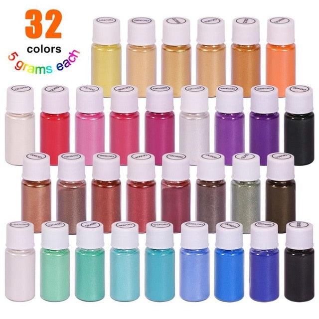 36 Color Mica Powder Pigment Resin Cosmetic Mica Powder Set - Kit Pigment for Resin For Lip Gloss (N4)(1U85)(F85)