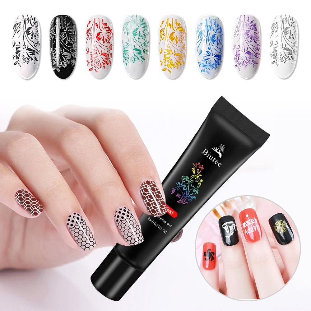 Nail Stamping Gel Polish Set Varnish Nail UV Gel For Print Oil Soak Off For Nail Art Stamping Plate Gel Nail Polish Gel (N1)(1U85)