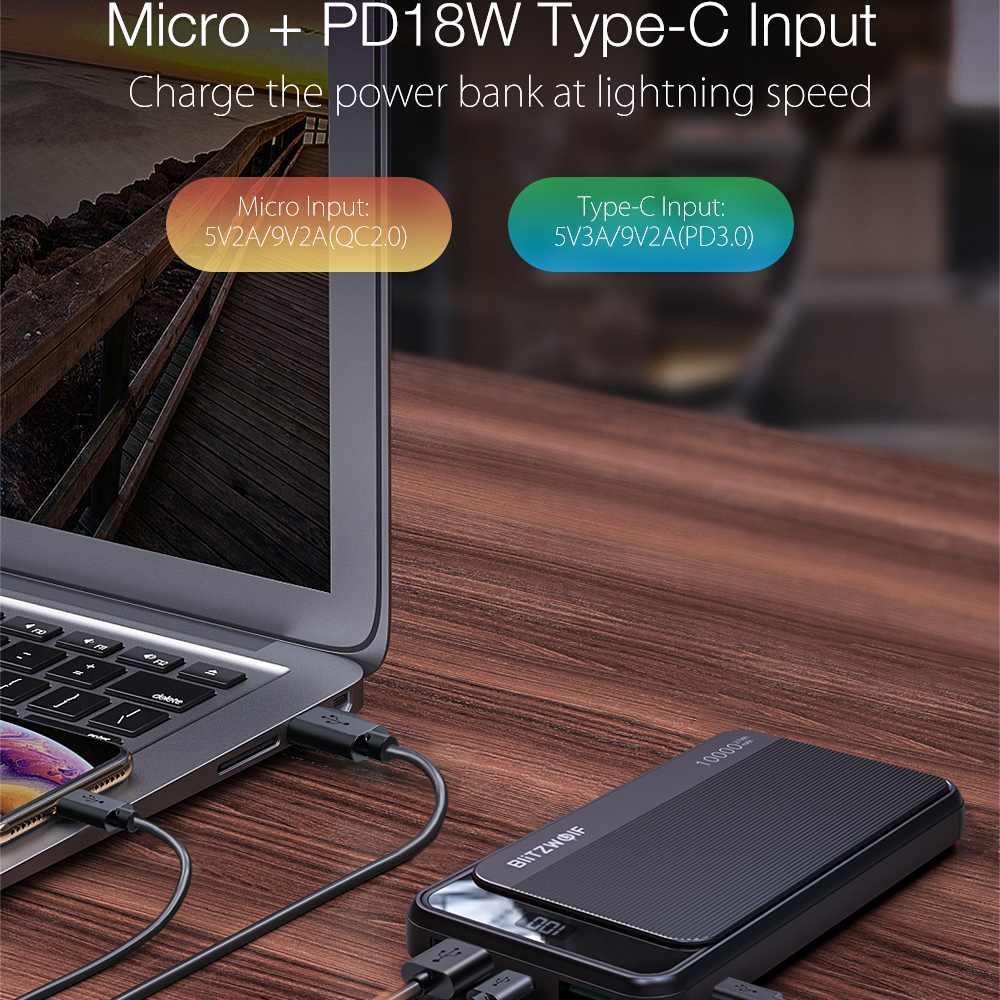 10000mAh 22.5W Digital Display QC3.0 PD3.0 SCP Dual Output Input Smart Power Bank (1U104)(1LT1)(F104)