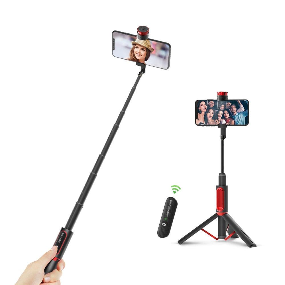 BW-BS10 Sport All In One Wireless Bluetooth Selfie Stick Foldable Monopod Tripod Selfie Sticks for Camera Phones (RS)(1U50)