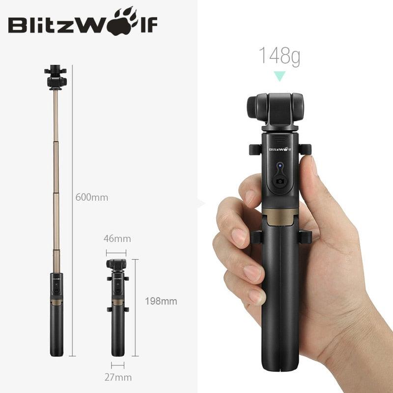 BS3 3 in 1 Wireless bluetooth Selfie Stick Tripod Mini Extendable Monopod Universal For iPhone For Samsung Stable (RS)(1U50)