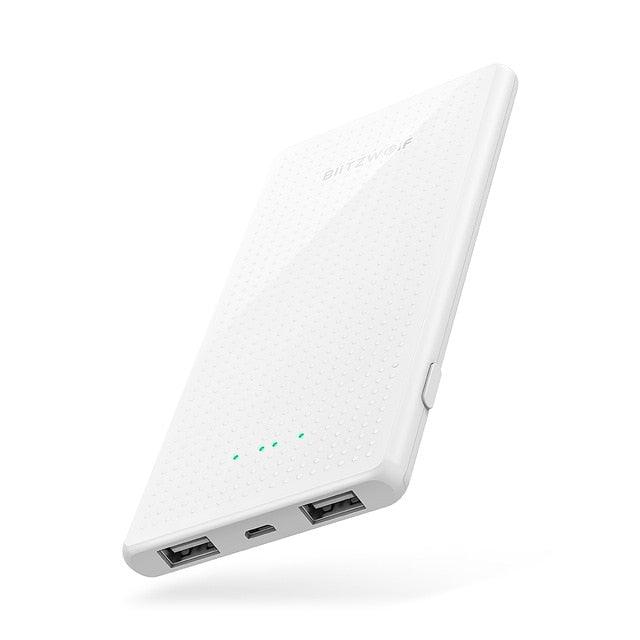BW-P7 5000mAh Slim Design USB Power Bank - for iPhone 11 Pro X XS Max 8 Plus for Samsung S9/S9+ S8 Note 9 (1U104)(1LT1)