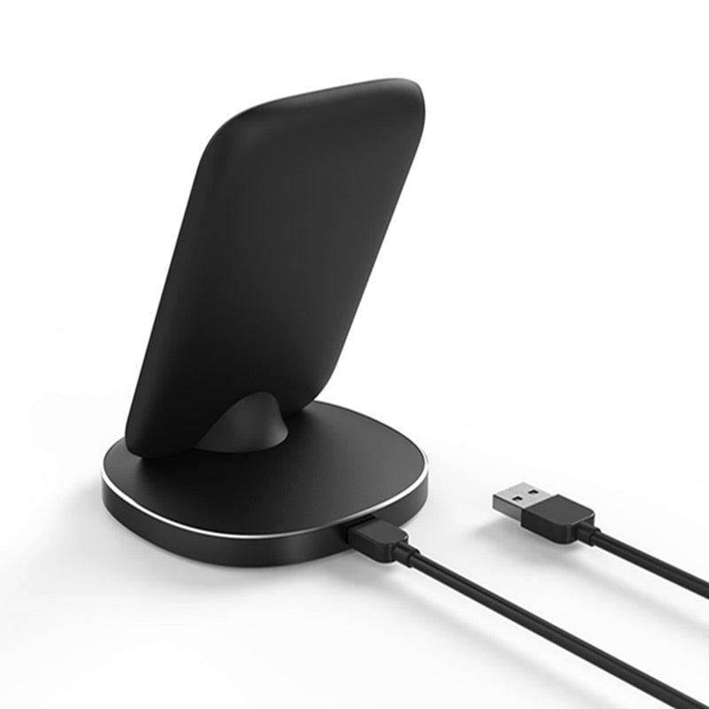 FWC6 10W 7.5W 5W Dual Coils Qi - Smart Wireless Fast Charger - Stand Holder For iPhone 12 Pro Max, Samsung, Huawei (1U104)(1LT1)