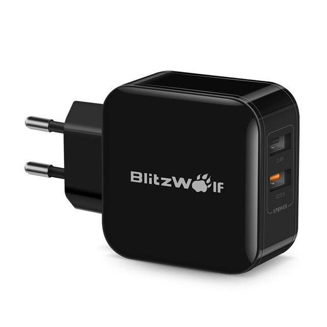 Great QC3.0+2.4A 18W Dual USB Fast Charger Port Mobile Phone EU AU Adapter - Travel Wall Charger (1U104)(1LT1)