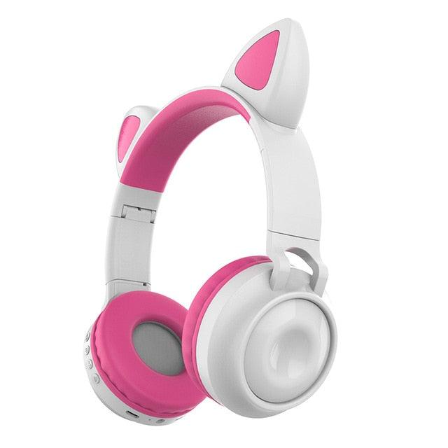 Bluetooth Headphone LED Light - Colorful HiFi Music Support TF Card With HD MIC Wireless Game Cute Headset For Children (AH2)(RS8)(F49)