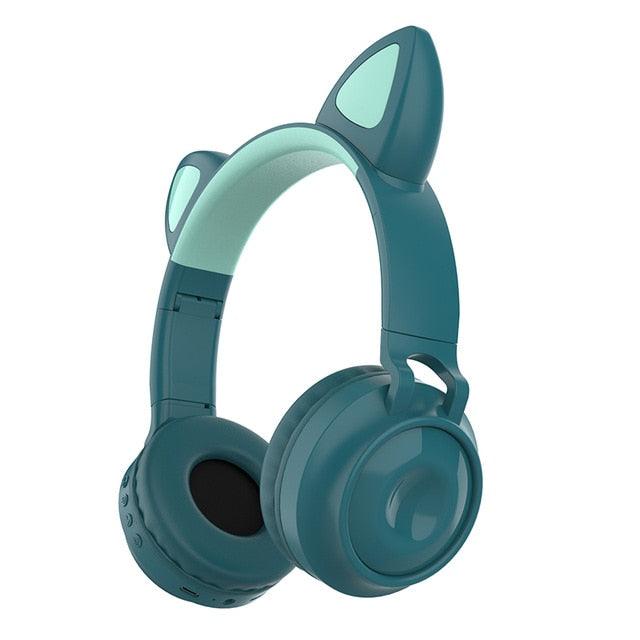 Bluetooth Headphone LED Light - Colorful HiFi Music Support TF Card With HD MIC Wireless Game Cute Headset For Children (AH2)(RS8)(F49)