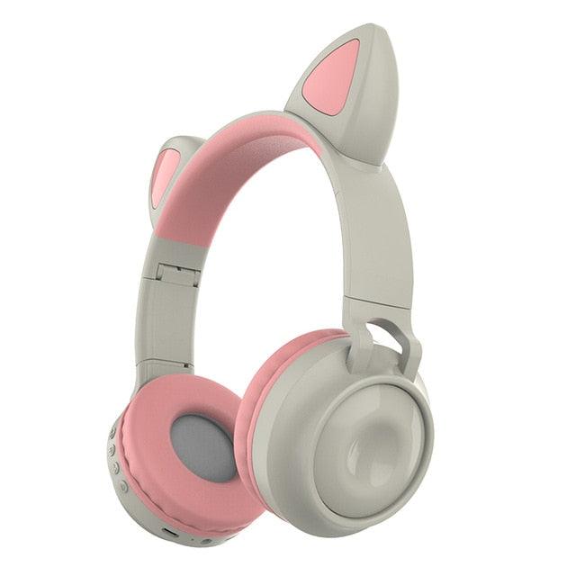 Bluetooth Headphone LED Light - Colorful HiFi Music Support TF Card With HD MIC Wireless Game Cute Headset For Children (AH2)(RS8)(F49)