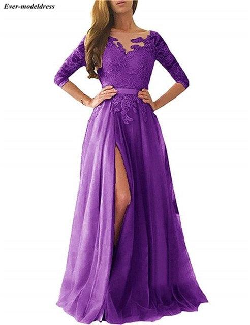 Gorgeous Trending Side Split Dresses - 3/4 Sleeves - Wedding Guest Dresses - Party Dress (D18)(WSO3)(WSO2)(WSO5)(WSO4)