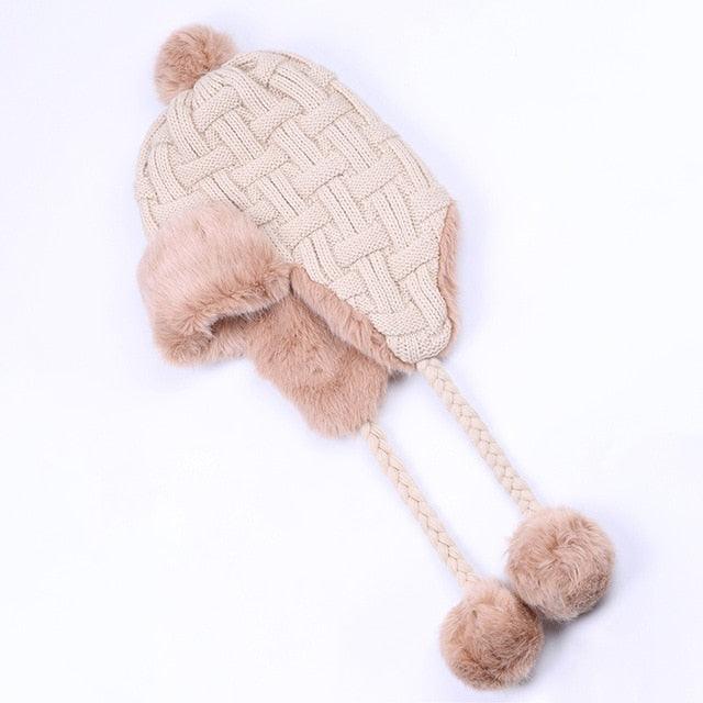 Gorgeous Trending Women's Winter Wool Snow Hats - Leaf Trapper (D87)(WH7)