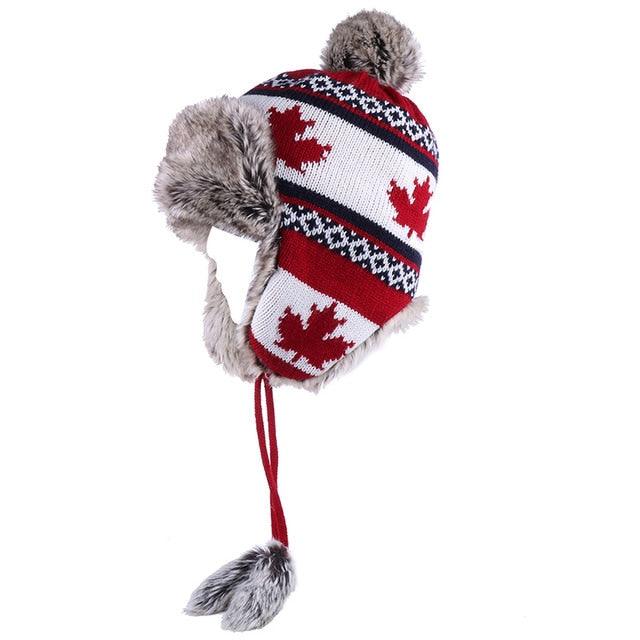 Gorgeous Trending Women's Winter Wool Snow Hats - Leaf Trapper (D87)(WH7)