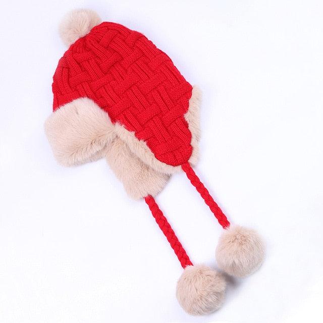 Gorgeous Trending Women's Winter Wool Snow Hats - Leaf Trapper (D87)(WH7)