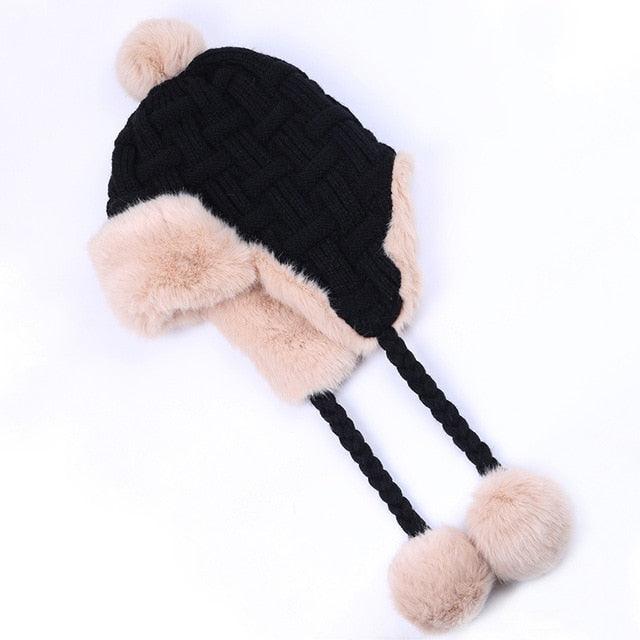 Gorgeous Trending Women's Winter Wool Snow Hats - Leaf Trapper (D87)(WH7)