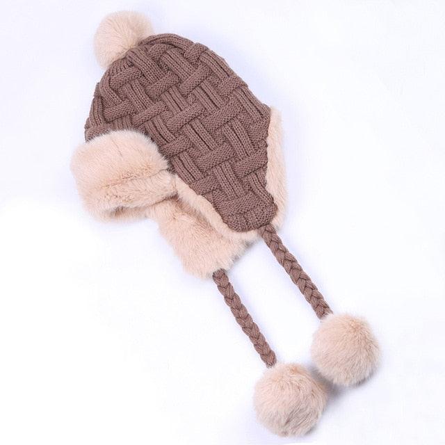 Gorgeous Trending Women's Winter Wool Snow Hats - Leaf Trapper (D87)(WH7)
