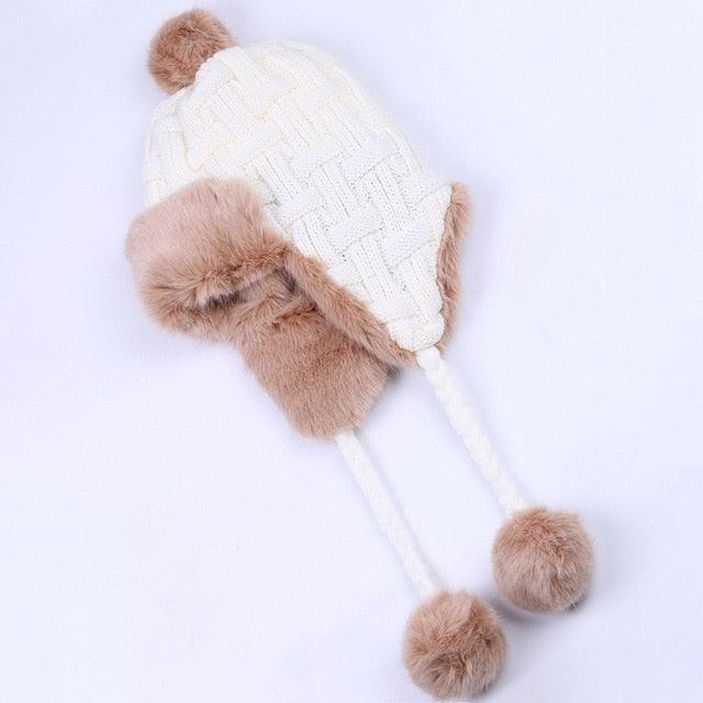 Gorgeous Trending Women's Winter Wool Snow Hats - Leaf Trapper (D87)(WH7)