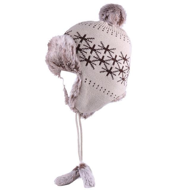 Gorgeous Trending Women's Winter Wool Snow Hats - Leaf Trapper (D87)(WH7)