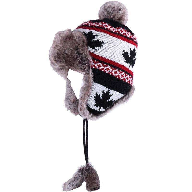 Gorgeous Trending Women's Winter Wool Snow Hats - Leaf Trapper (D87)(WH7)