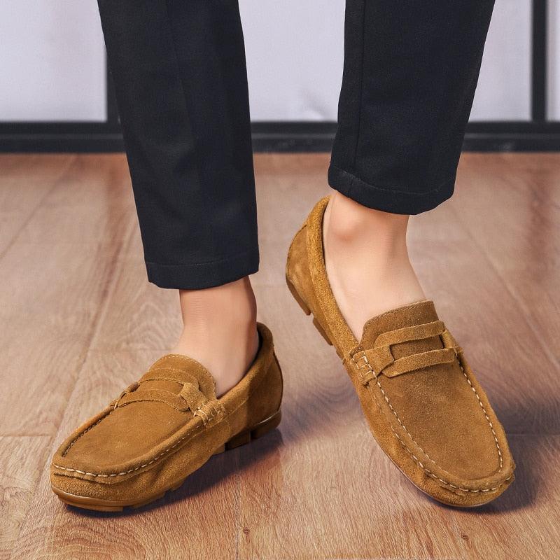 Brand Fashion Men's Driving Shoes - Genuine Leather Loafers Moccasins Men's Flats Shoes (MSC2)(MSC1)(F12)