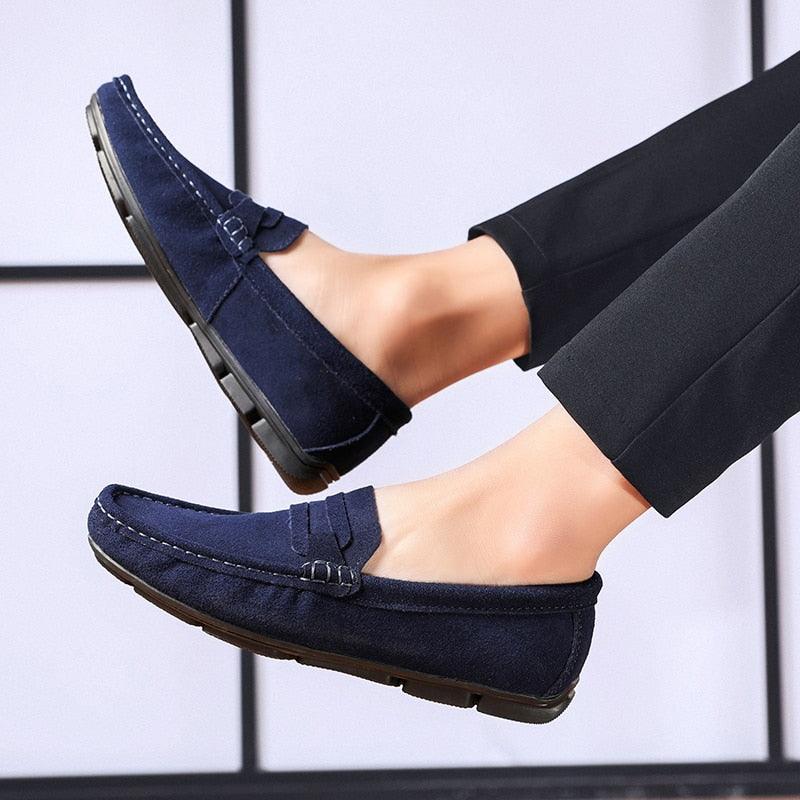 Brand Fashion Men's Driving Shoes - Genuine Leather Loafers Moccasins Men's Flats Shoes (MSC2)(MSC1)(F12)
