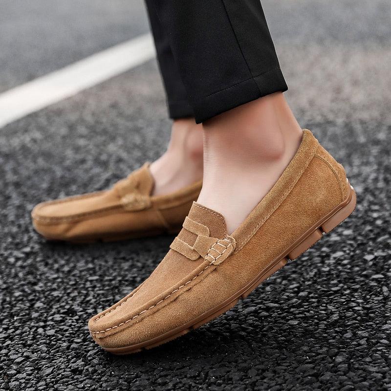 Brand Fashion Men's Driving Shoes - Genuine Leather Loafers Moccasins Men's Flats Shoes (MSC2)(MSC1)(F12)