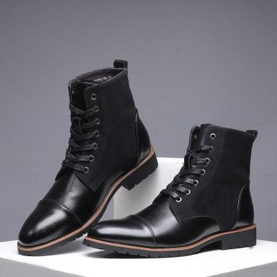 Men's Boots - Leather Outdoor Non-slip Men Ankle Boots - Classic Comfortable Men's Footwear (MSB2)(MSF6)(MSB5)(F13)