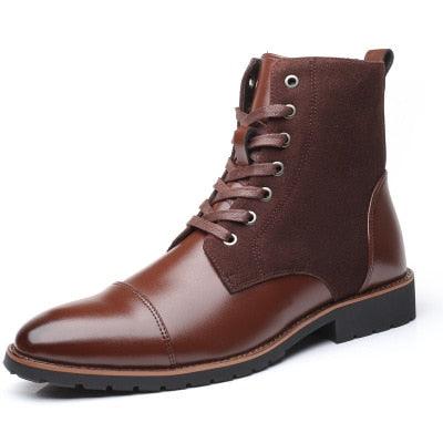 Men's Boots - Leather Outdoor Non-slip Men Ankle Boots - Classic Comfortable Men's Footwear (MSB2)(MSF6)(MSB5)(F13)
