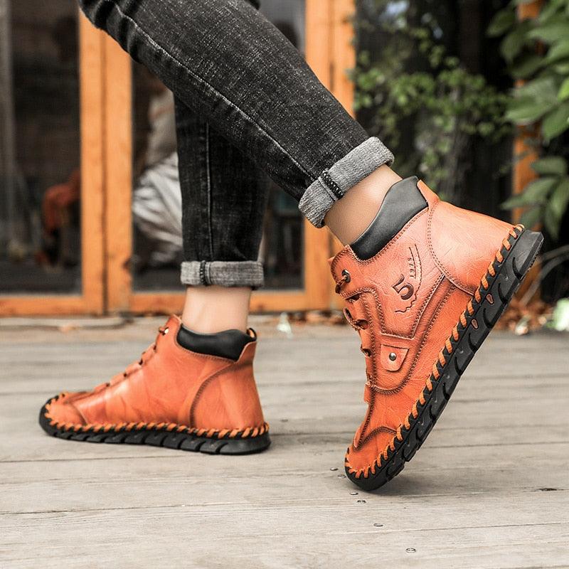Men's Ankle Boots - Fur Warm Men's Boots - Outdoor Comfortable Men's Snow Boots (MSB4)(MSB5)(MSB4A)(F16)(F13)