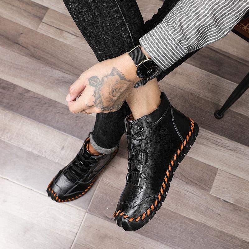 Men's Ankle Boots - Fur Warm Men's Boots - Outdoor Comfortable Men's Snow Boots (MSB4)(MSB5)(MSB4A)(F16)(F13)