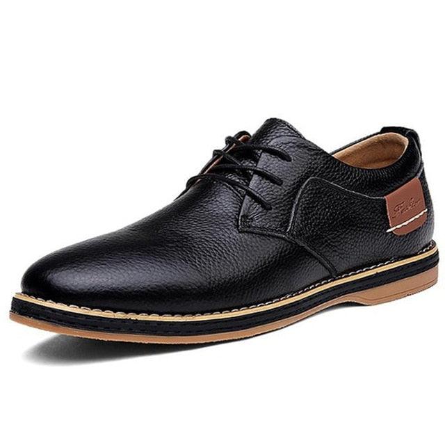 Men's Dress Shoes - Genuine Leather Men's Oxford Shoes - Lace Up Comfortable Fashion (MSF2)(F14)