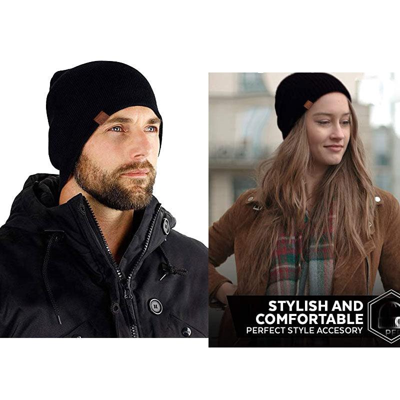 Great Beanies - Men Knitted Hat - Winter Beanie Hat - Thick Warm Bonnet Men's Winter Cap (MA8)