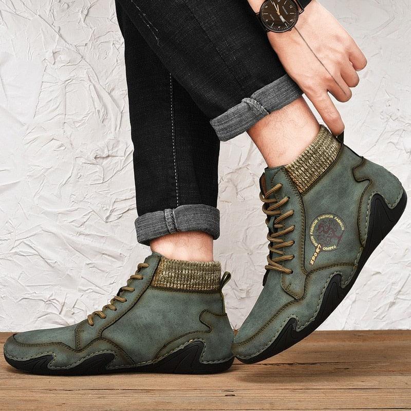 Trending Winter Men Snow Boots -Men's Ankle Boots - Warm Fur Winter Fashion (D13)(MSB2)(MSC3)(MSB5)(MSB4A)