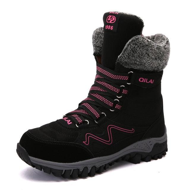 Great Women's Winter Snow Boots - Fur Women Waterproof Ankle Boots - Slip on Warm Plush Boots (D38)(D85)(BB1)(BB5)