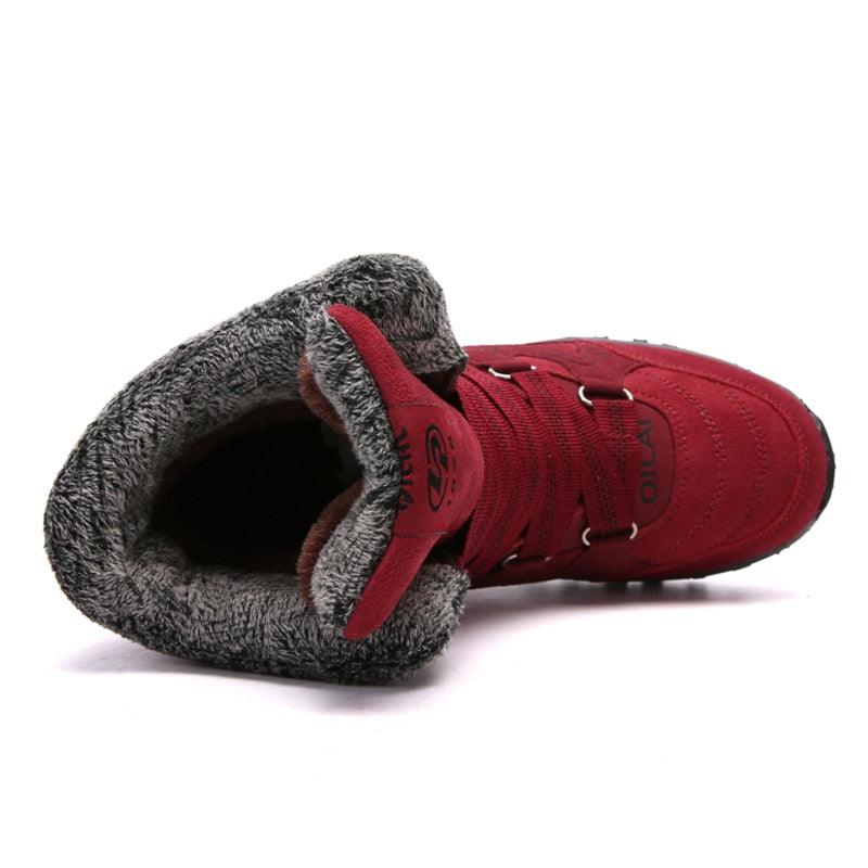 Great Women's Winter Snow Boots - Fur Women Waterproof Ankle Boots - Slip on Warm Plush Boots (D38)(D85)(BB1)(BB5)