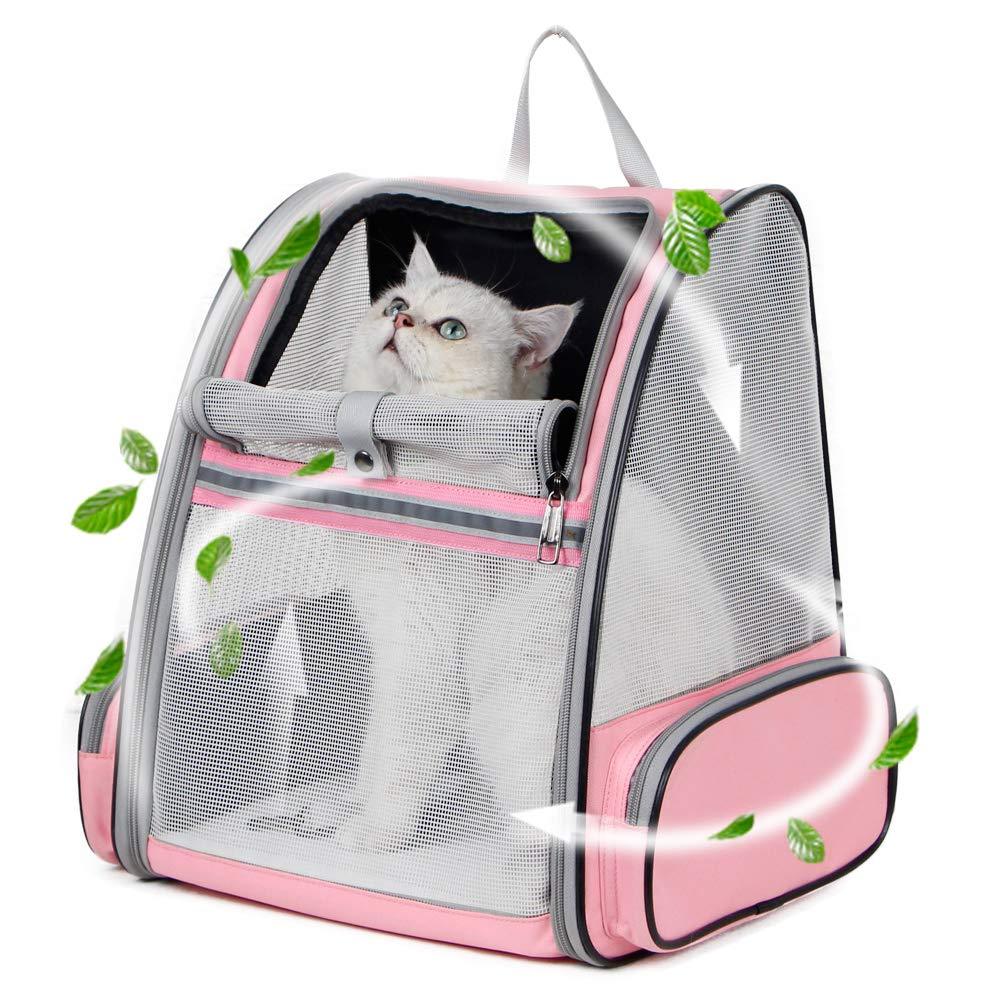 Breathable Cat Carrier Bag - Puppy Cat Backpack Cats Box Cage - Small Dog Pet Travel Carrier Handbag (5LT1)(F106)