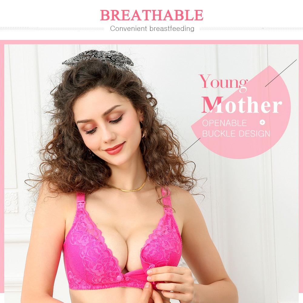 Breathable Amazing Cotton Nursing Bra - Maternity Pregnancy Breast Feeding Underwear - Bralettes Adjusted bra (D6)(6Z2)