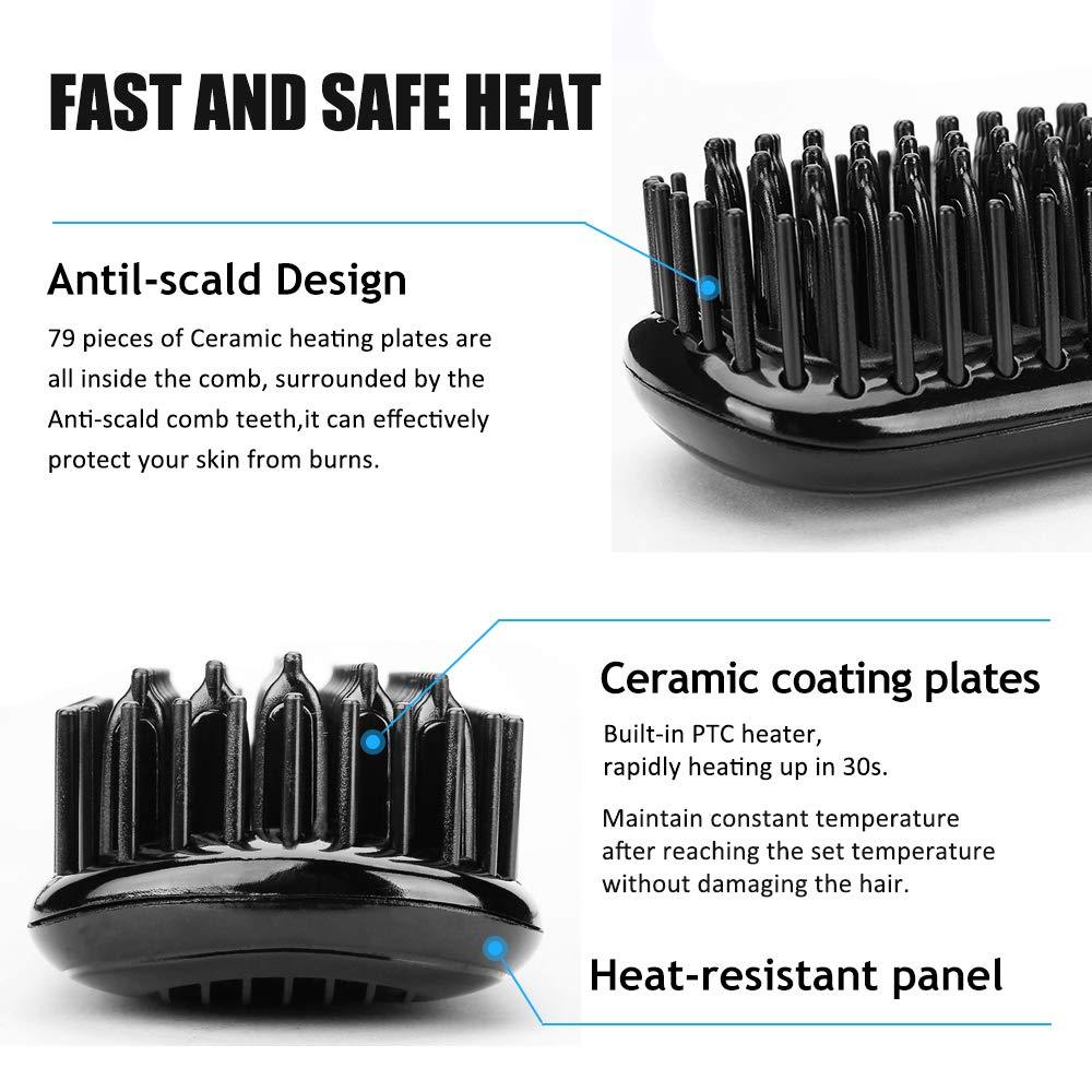 Brush Hair Straightener Men Beard Straightener Beard Brush Hair Flat Iron Comb (BD4)(1U45)