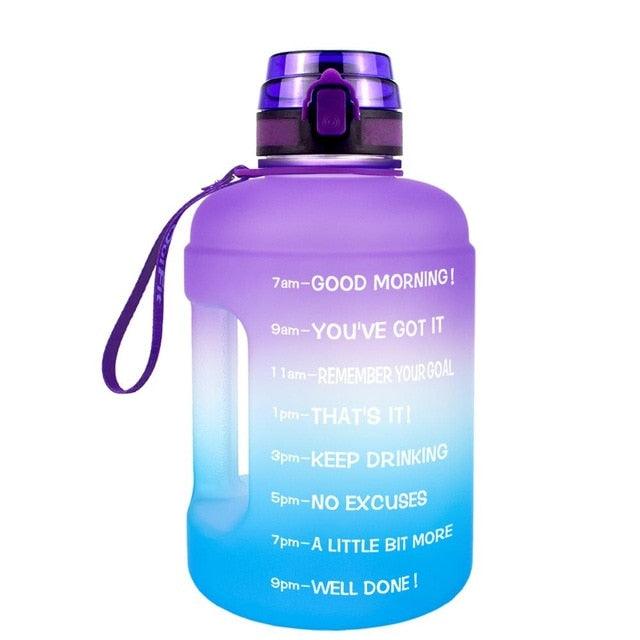 Great 128oz 73oz 43oz 1 Gallon BPA Free Plastic Big Drink Water Bottle Jug Gourd - Travel Sports Fitness GYM Water-bottle (FHB)(1AK1)
