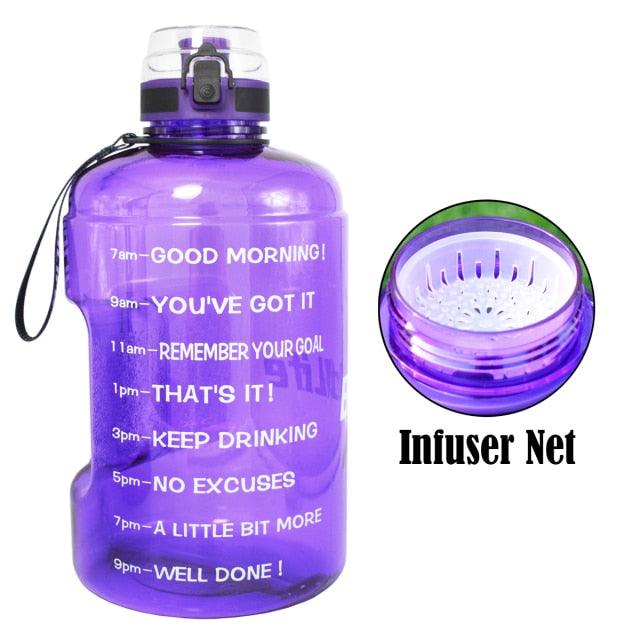 Great 128oz 73oz 43oz 1 Gallon BPA Free Plastic Big Drink Water Bottle Jug Gourd - Travel Sports Fitness GYM Water-bottle (FHB)(1AK1)