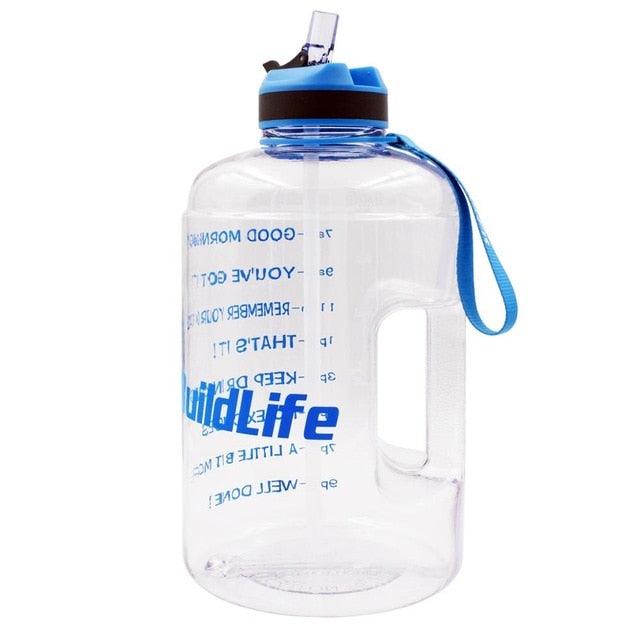 1 Gallon Water Bottle with Straw Time Marker 3.78L 2.2L 1.3L BPA Free (1AK1)