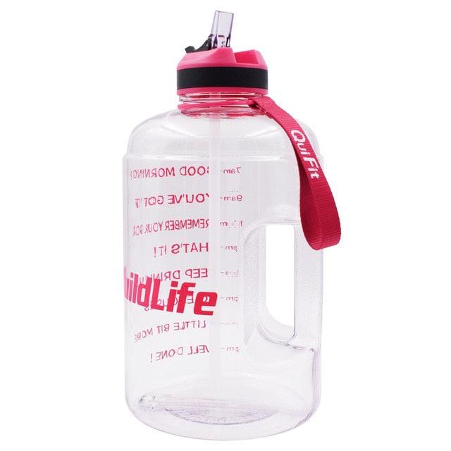1 Gallon Water Bottle with Straw Time Marker 3.78L 2.2L 1.3L BPA Free (1AK1)