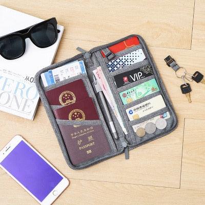 Business Passport Cover - Waterproof Travel Document Cover Organizer Bag - Cardholders Clutch Card Holder (LT8)(F79)