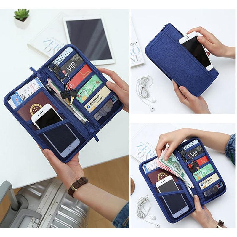 Business Passport Cover - Waterproof Travel Document Cover Organizer Bag - Cardholders Clutch Card Holder (LT8)(F79)