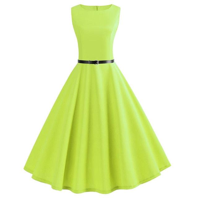 Nice Summer Dress - Women Robe Vintage Dress - Butterfly Print Big Swing - Rockabilly Pin Up Party Dresses (BWM)(WS06)(BCD1)(F30)(F35)