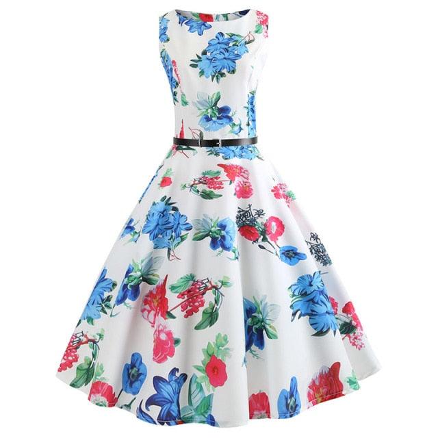 Nice Summer Dress - Women Robe Vintage Dress - Butterfly Print Big Swing - Rockabilly Pin Up Party Dresses (BWM)(WS06)(BCD1)(F30)(F35)
