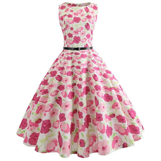 Nice Summer Dress - Women Robe Vintage Dress - Butterfly Print Big Swing - Rockabilly Pin Up Party Dresses (BWM)(WS06)(BCD1)(F30)(F35)