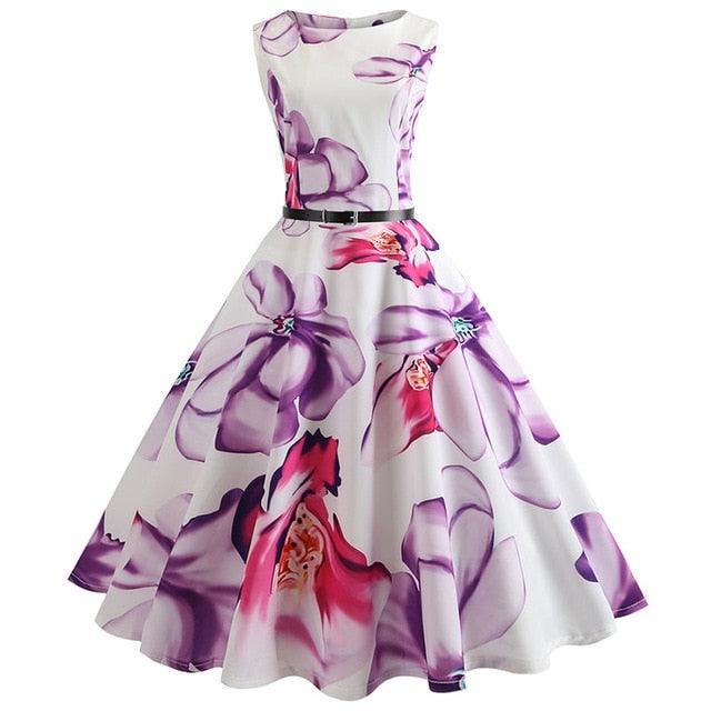 Nice Summer Dress - Women Robe Vintage Dress - Butterfly Print Big Swing - Rockabilly Pin Up Party Dresses (BWM)(WS06)(BCD1)(F30)(F35)