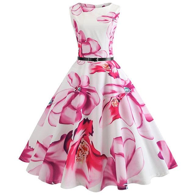 Nice Summer Dress - Women Robe Vintage Dress - Butterfly Print Big Swing - Rockabilly Pin Up Party Dresses (BWM)(WS06)(BCD1)(F30)(F35)