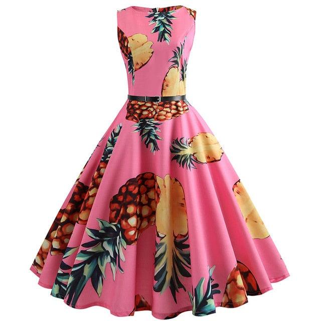 Nice Summer Dress - Women Robe Vintage Dress - Butterfly Print Big Swing - Rockabilly Pin Up Party Dresses (BWM)(WS06)(BCD1)(F30)(F35)