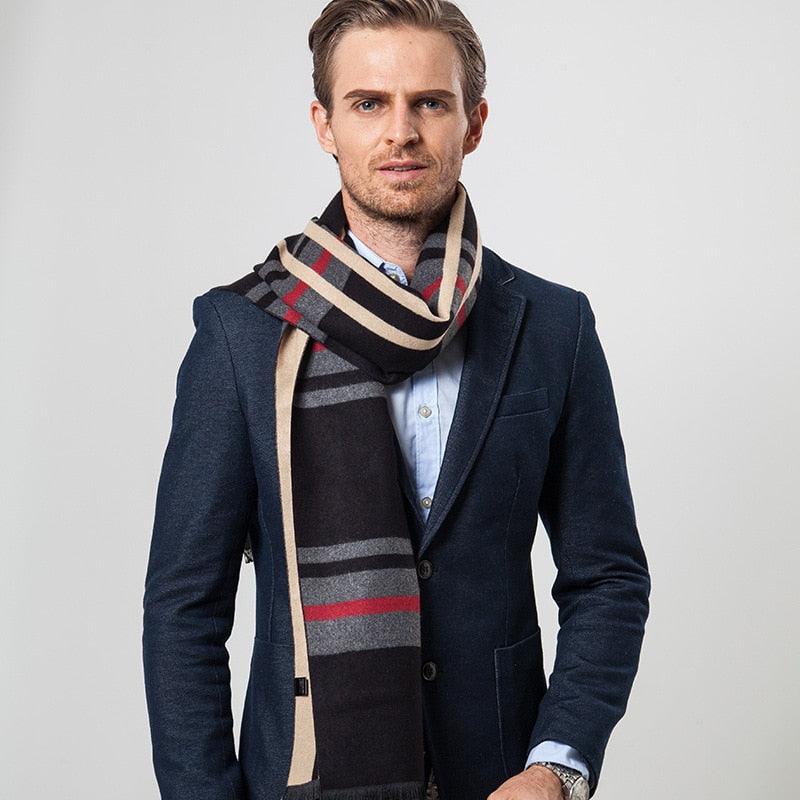 Trending New Men's Scarf - Plaid Scarf - Men's Imitation Cashmere Casual Warm Scarf (D17)(MA7)